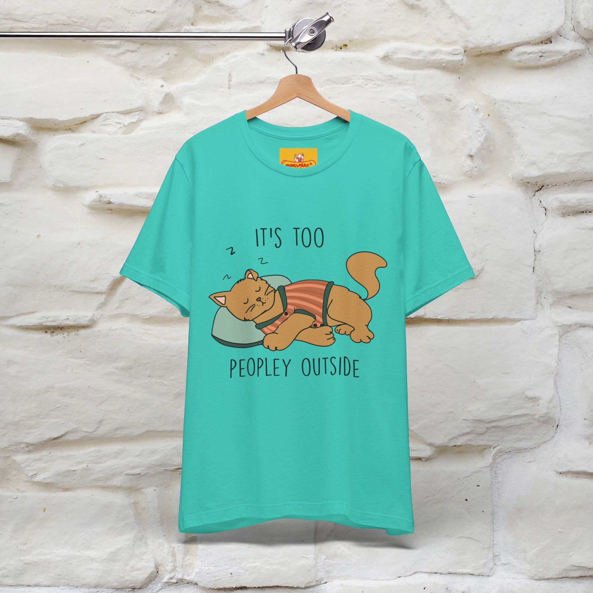 ''It’s Too Peopley Outside'' | Funny Cat T-Shirt | Nunu&Miao Studio - Nunu&Miao Studio
