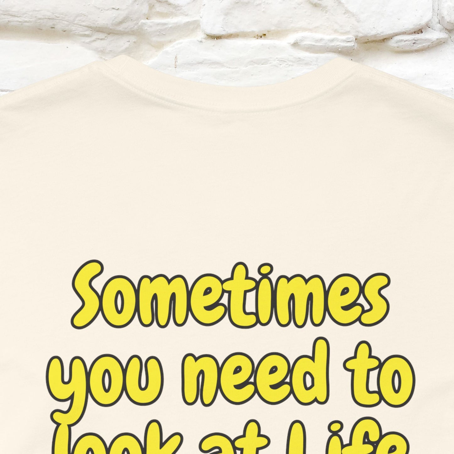 "Sometimes You Need to Look at Life from a Different Perspective" Cat T-Shirt | Front & Back Design | Nunu&Miao Studio - Nunu&Miao Studio