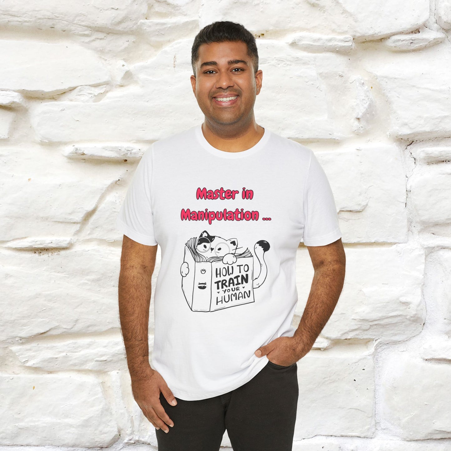 ''Master In Manipulation. How To Train Your Human '' Cat T-Shirt | Nunu&Miao Studio - Nunu&Miao Studio