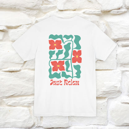 "Just Relax'' Cat T-Shirt Front and Back Design | Nunu&Miao Studio - Nunu&Miao Studio