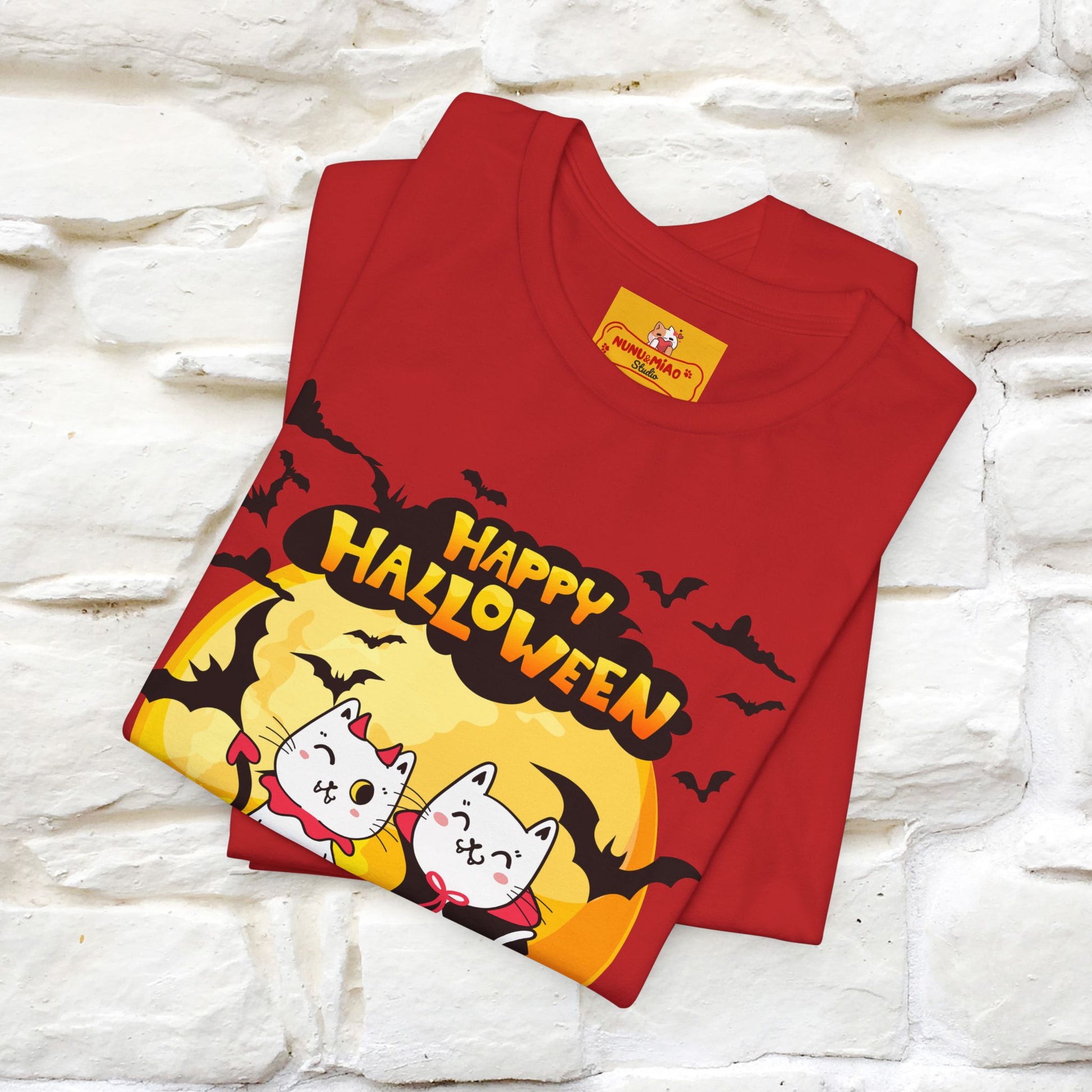 "Happy Halloween Cat Couple " Cat  T-shirt |Nunu&Miao Studio - Nunu&Miao Studio