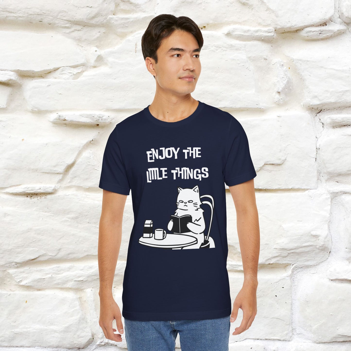 "Enjoy The Little Things." Cat T-Shirt | Nunu&Miao Studio