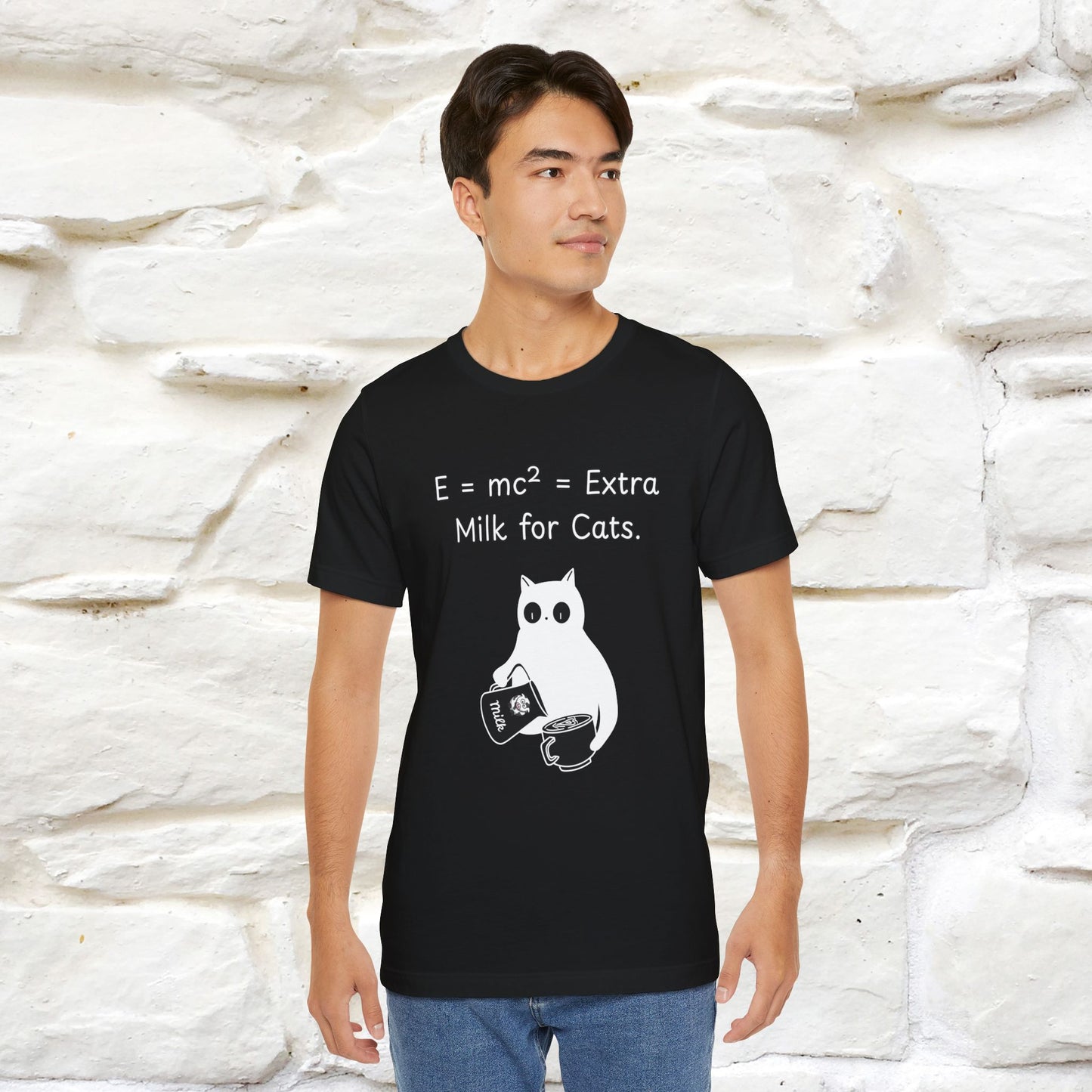 ''E = mc² = Extra Milk for Cats.''| Funny T-Shirt | Nunu&Miao Studio