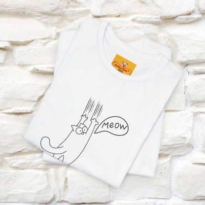 "Meow Meow Meow" Cat T-Shirt | Front & Back Design | Nunu&Miao Studio - Nunu&Miao Studio