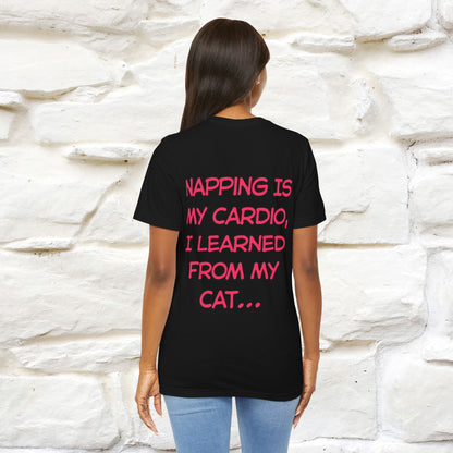 "Napping Is My Cardio, I Learned From My Cat…" Funny Cat T-shirt | Nunu&Miao Studio - Nunu&Miao Studio