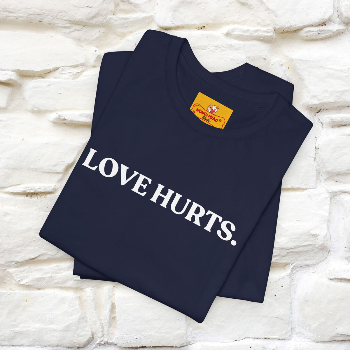 “Love Hurts"  Funny Cat T-Shirt | Front & Back Design | Nunu&Miao Studio