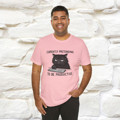 "Currently Pretending To Be Productive" |Cat T-Shirt | Nunu&Miao Studio