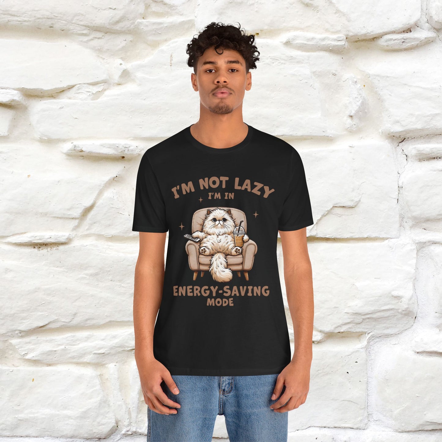 "I'm Not Lazy I'm In Energy-Saving Mode " Cat T-shirt |Nunu&Miao Studio - Nunu&Miao Studio