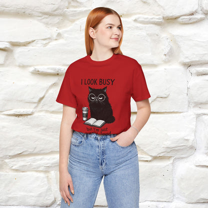 "I Look Busy But I'm Just Overwhelmed" |Cat T-Shirt | Nunu&Miao Studio - Nunu&Miao Studio