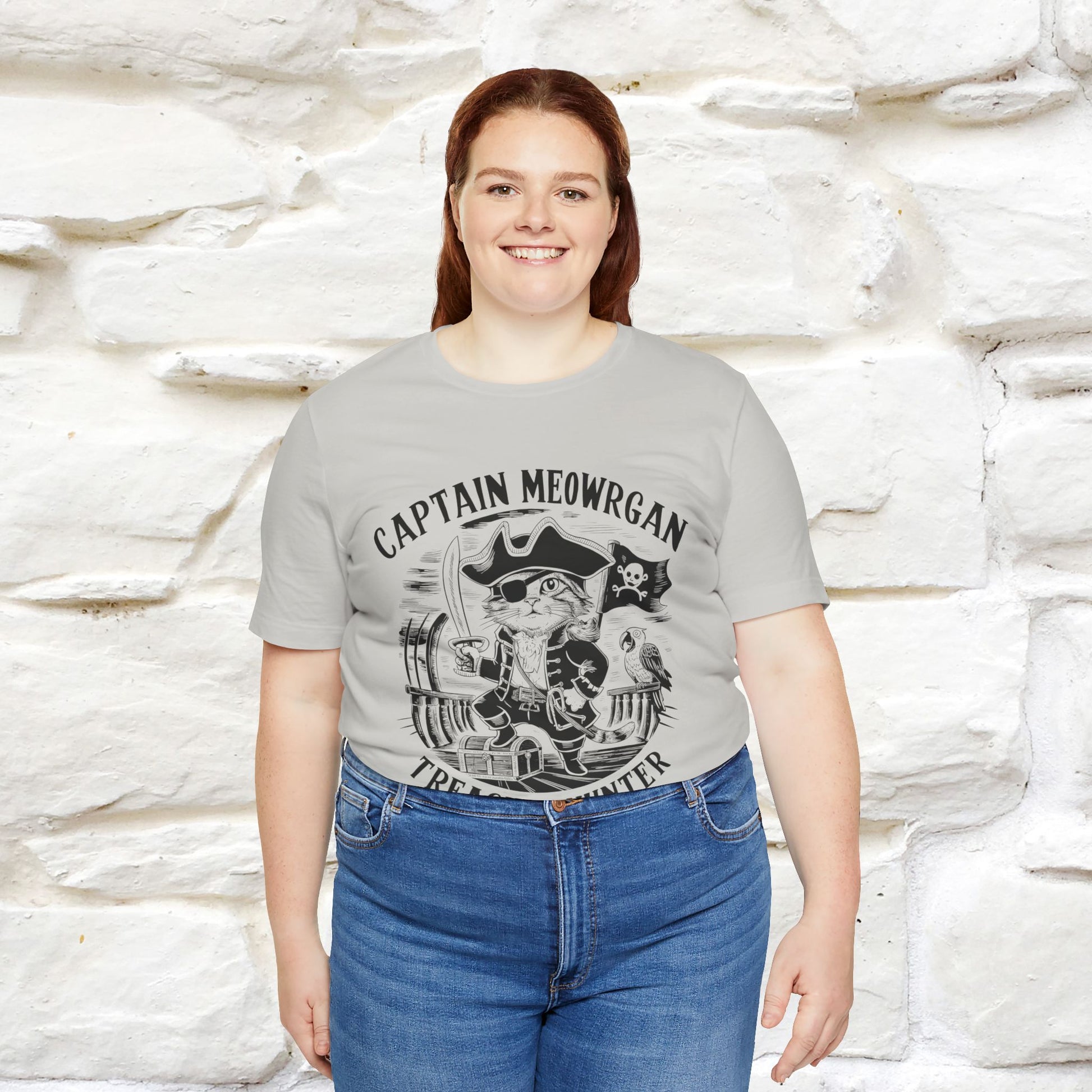 Captain Meowrgan Treasure Hunter |  |Cat T-Shirt | Nunu&Miao Studio - Nunu&Miao Studio