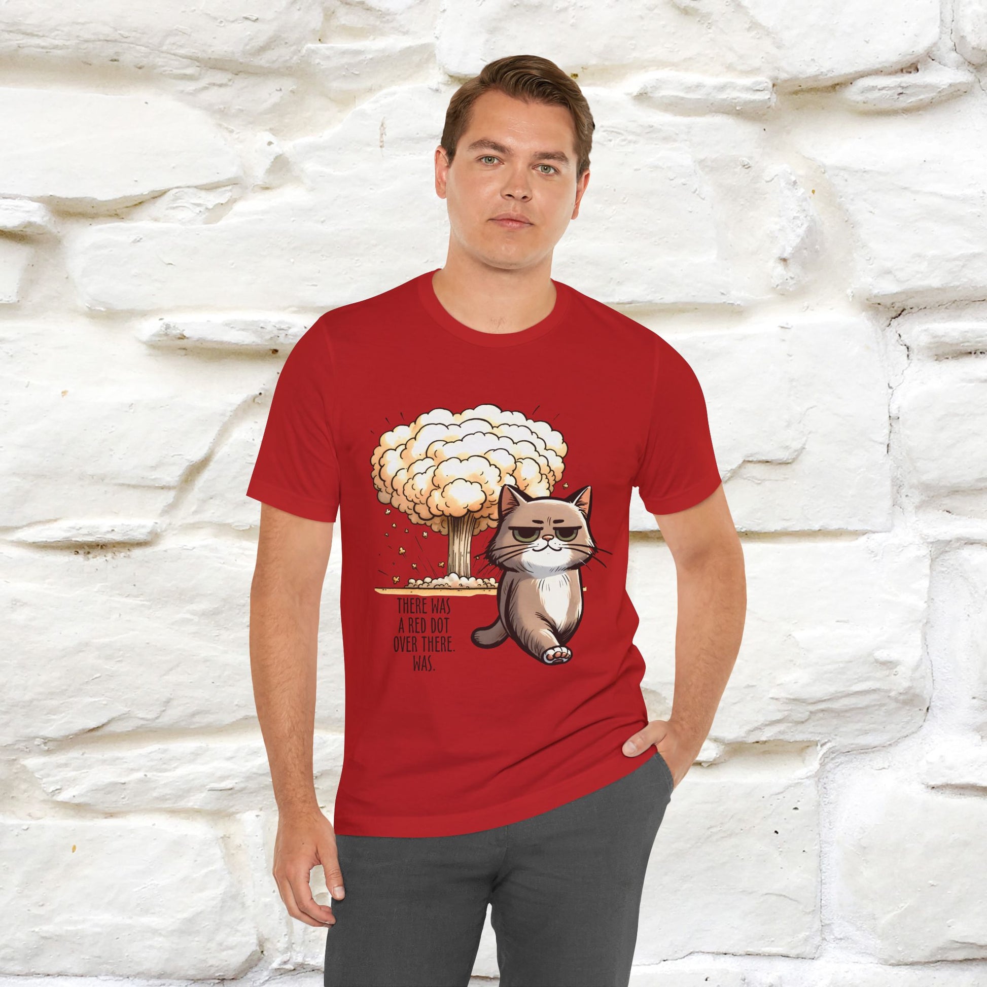 ''The Red Dot Chase'' Funny Cat T-Shirt | Nunu&Miao Studio - Nunu&Miao Studio