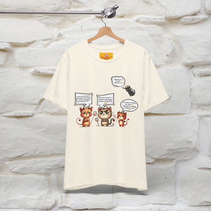 "Humans Are Way Ahead In The Evil Game! 😈😼" Cat  T-shirt |Nunu&Miao Studio - Nunu&Miao Studio