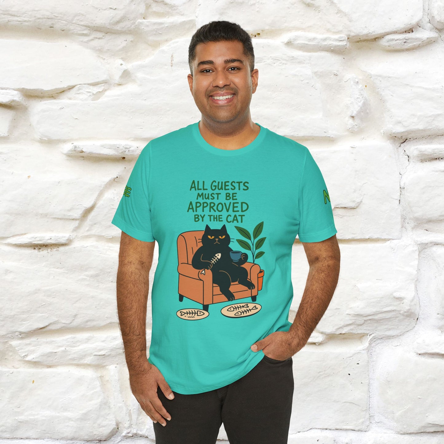 "All Guest Must Be Approved By The Cat - NO,MAYBE" Cat T-shirt |Nunu&Miao Studio