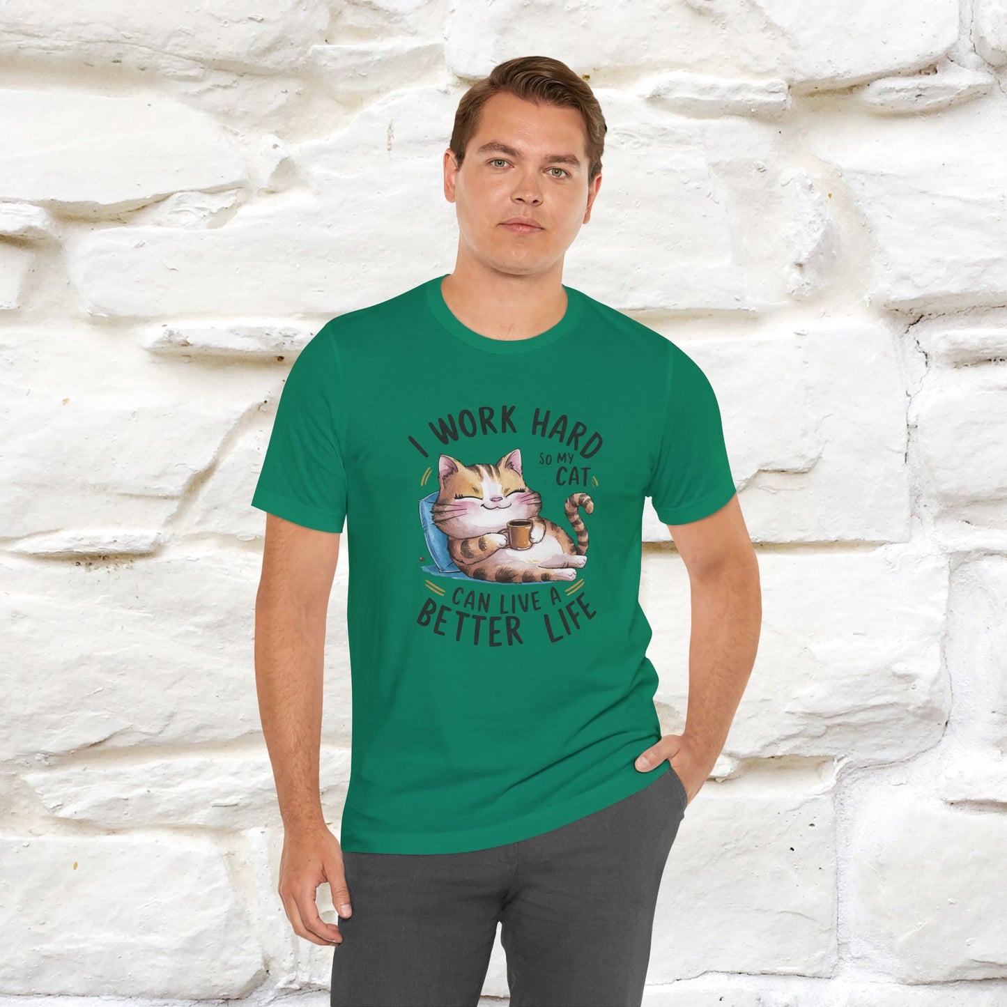 I Work Hard So My Cat Can Have a Better Life | Funny Cat Shirt  | Nunu&Miao Studio - Nunu&Miao Studio