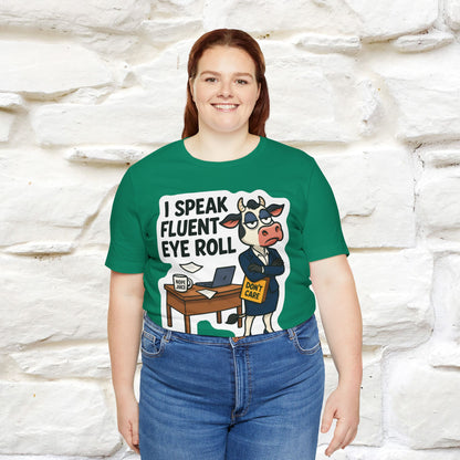 ''I Speak Fluent Eye Roll ''|  Sarcastic Cat T-Shirt | Nunu&Miao Studio