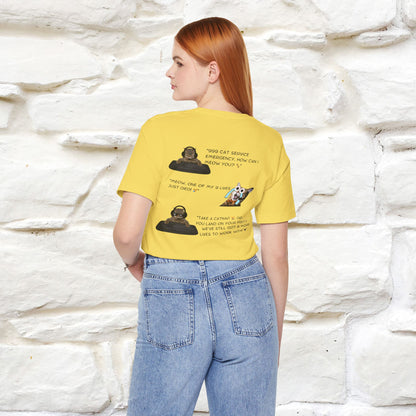 ''911 Emergency'' | Front & Back Design | Cat T-Shirt | Nunu&Miao Studio - Nunu&Miao Studio