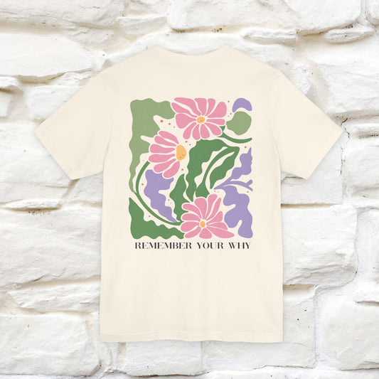 "Remember Your Why'' Cat T-Shirt Front and Back Design | Nunu&Miao Studio - Nunu&Miao Studio