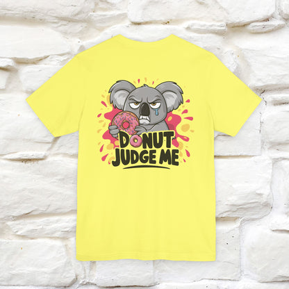 "Donut Judge Me " |Funny  T-Shirt | Front & Back Design | Nunu&Miao Studio - Nunu&Miao Studio