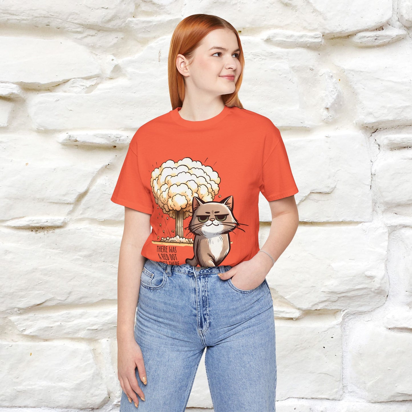 ''The Red Dot Chase'' Funny Cat T-Shirt | Nunu&Miao Studio - Nunu&Miao Studio