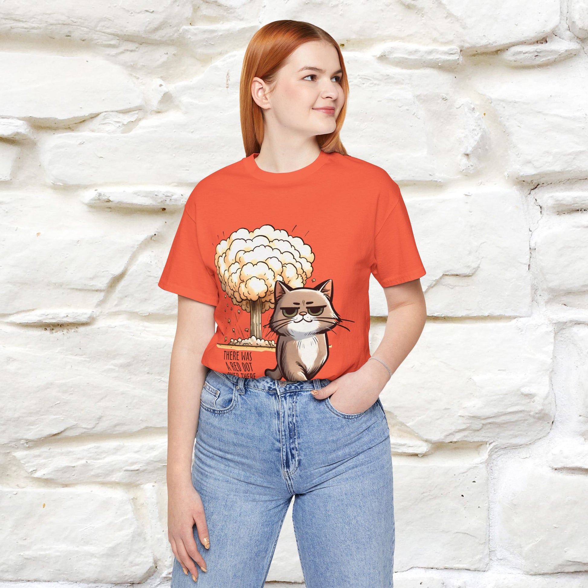 ''The Red Dot Chase'' Funny Cat T-Shirt | Nunu&Miao Studio - Nunu&Miao Studio