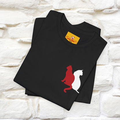 ''Modern Shapes'' Cat T-Shirt Front and Back Design | Nunu&Miao Studio - Nunu&Miao Studio