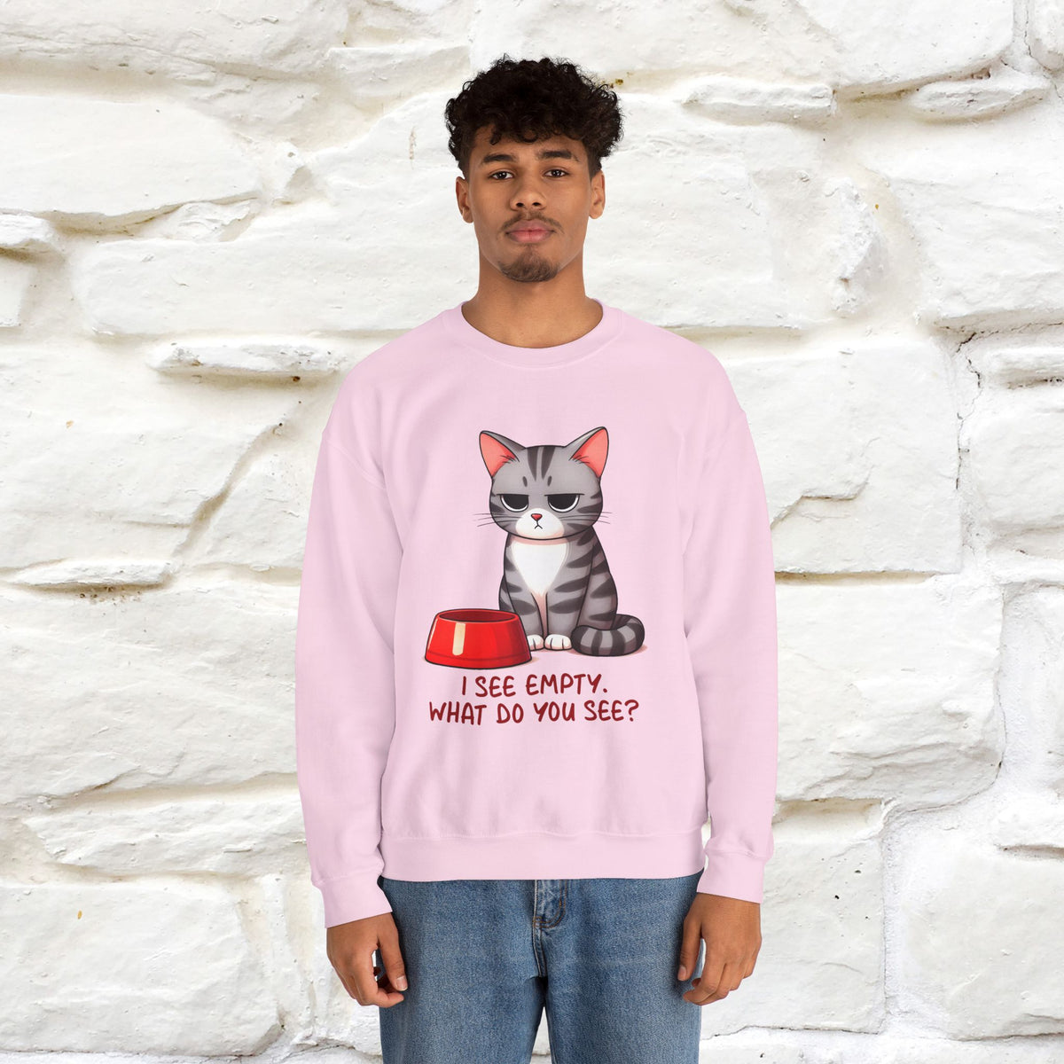 ''I See Empty What Do You See..'' |Cat Sweatshirt | Nunu&Miao Studio
