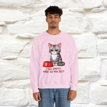 ''I See Empty What Do You See..'' |Cat Sweatshirt | Nunu&Miao Studio