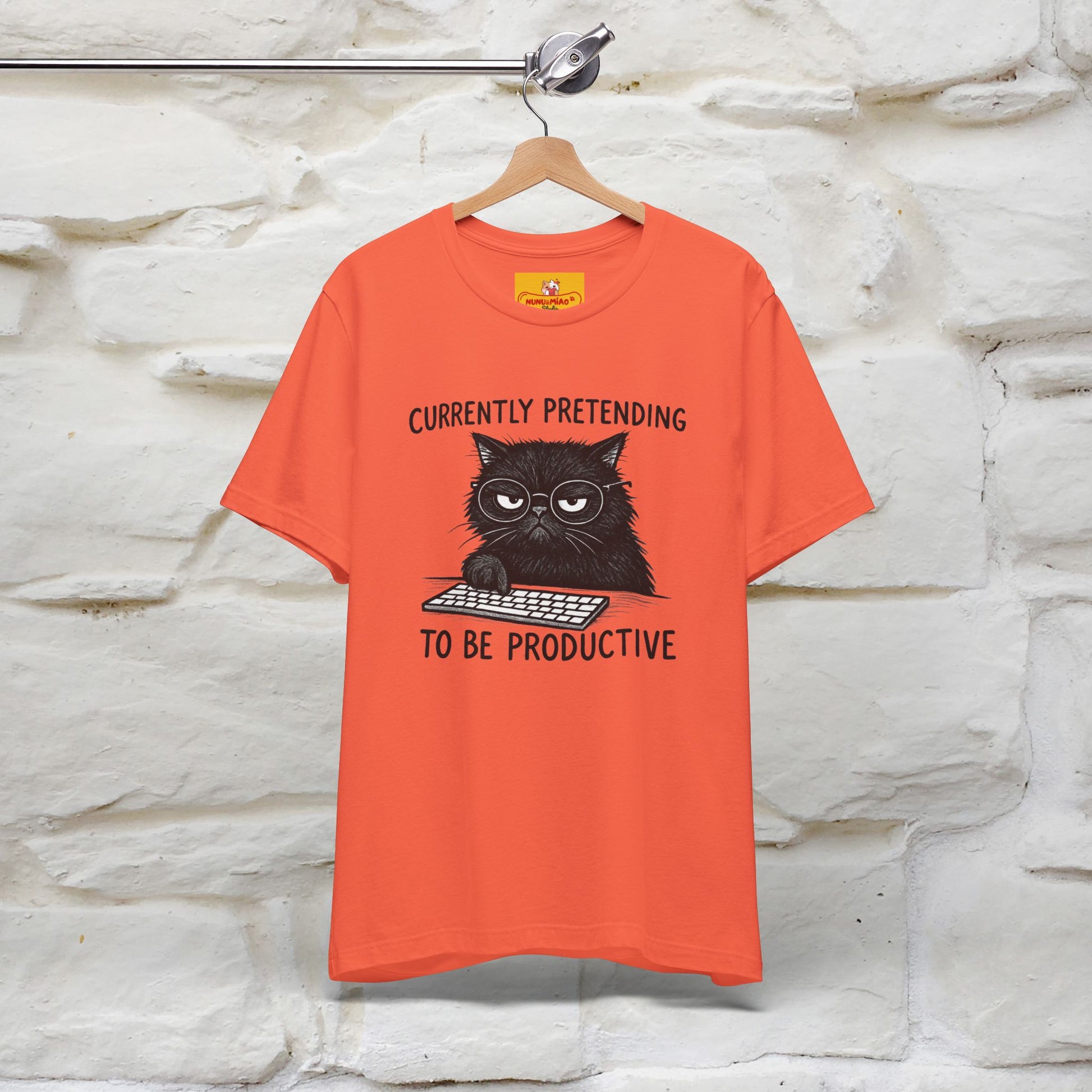 "Currently Pretending To Be Productive" |Cat T-Shirt | Nunu&Miao Studio - Nunu&Miao Studio