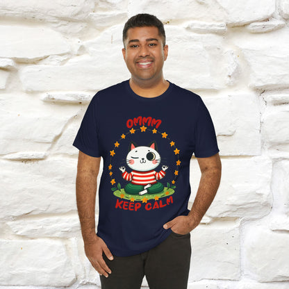 ''Ommm, Keep Calm'' Cat T-Shirt | Nunu&Miao Studio - Nunu&Miao Studio