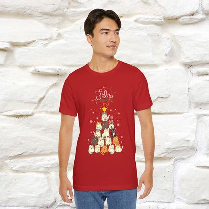 "Feliz Natal" Cat T-shirt|Nunu&Miao Studio - Nunu&Miao Studio