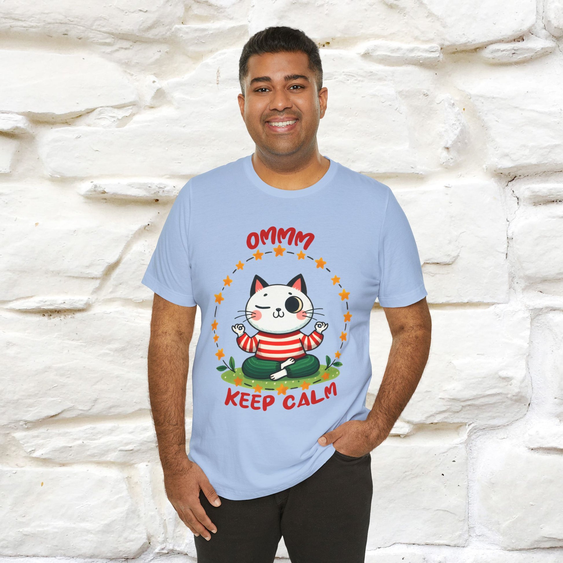 ''Ommm, Keep Calm'' Cat T-Shirt | Nunu&Miao Studio - Nunu&Miao Studio
