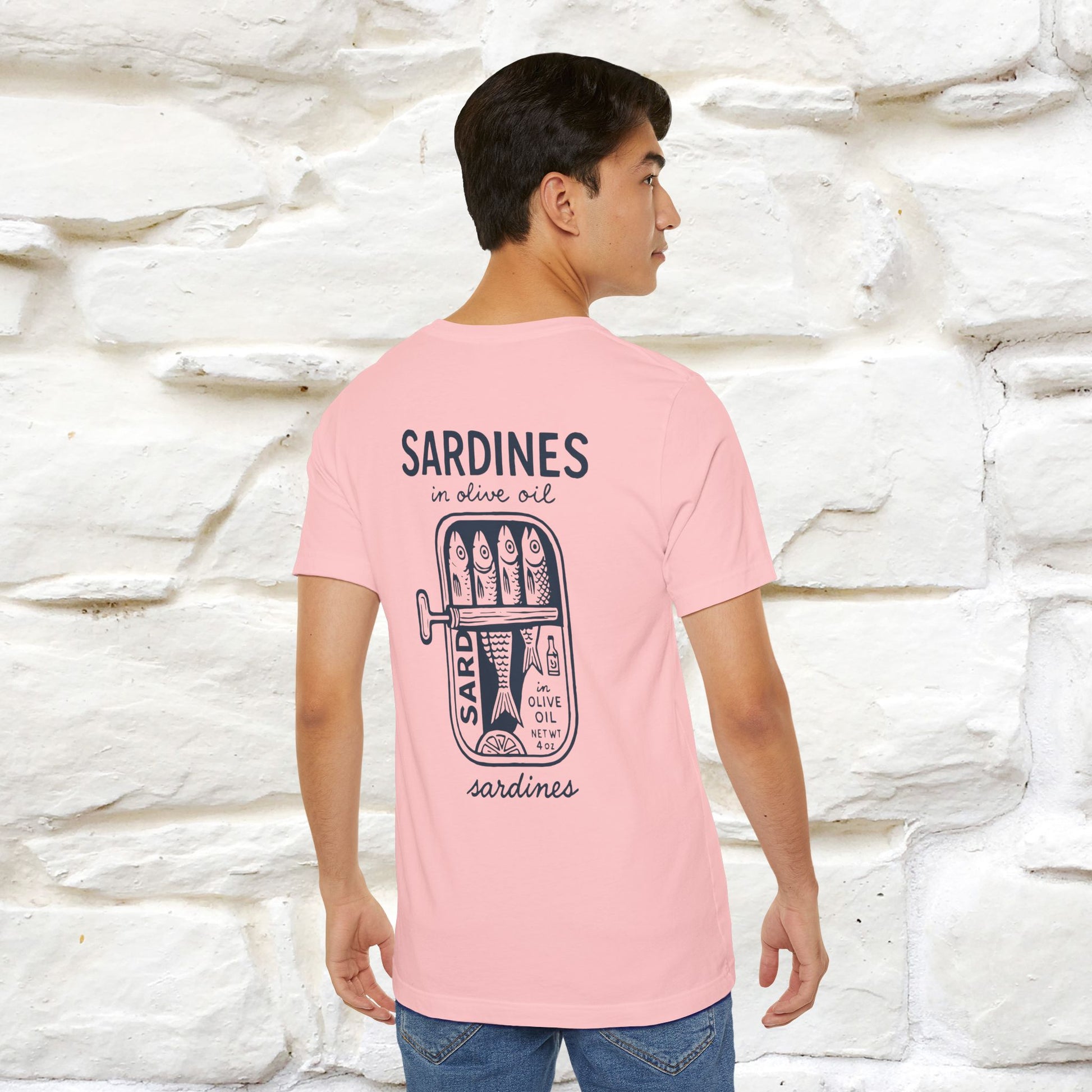 "Sardines In Olive Oil" Cute T-shirt | Front & Back Design|Nunu&Miao Studio - Nunu&Miao Studio