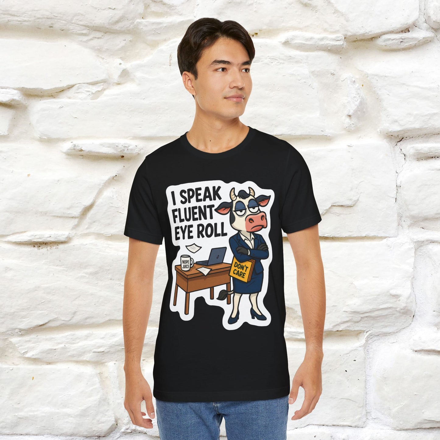 ''I Speak Fluent Eye Roll ''|  Sarcastic Cat T-Shirt | Nunu&Miao Studio