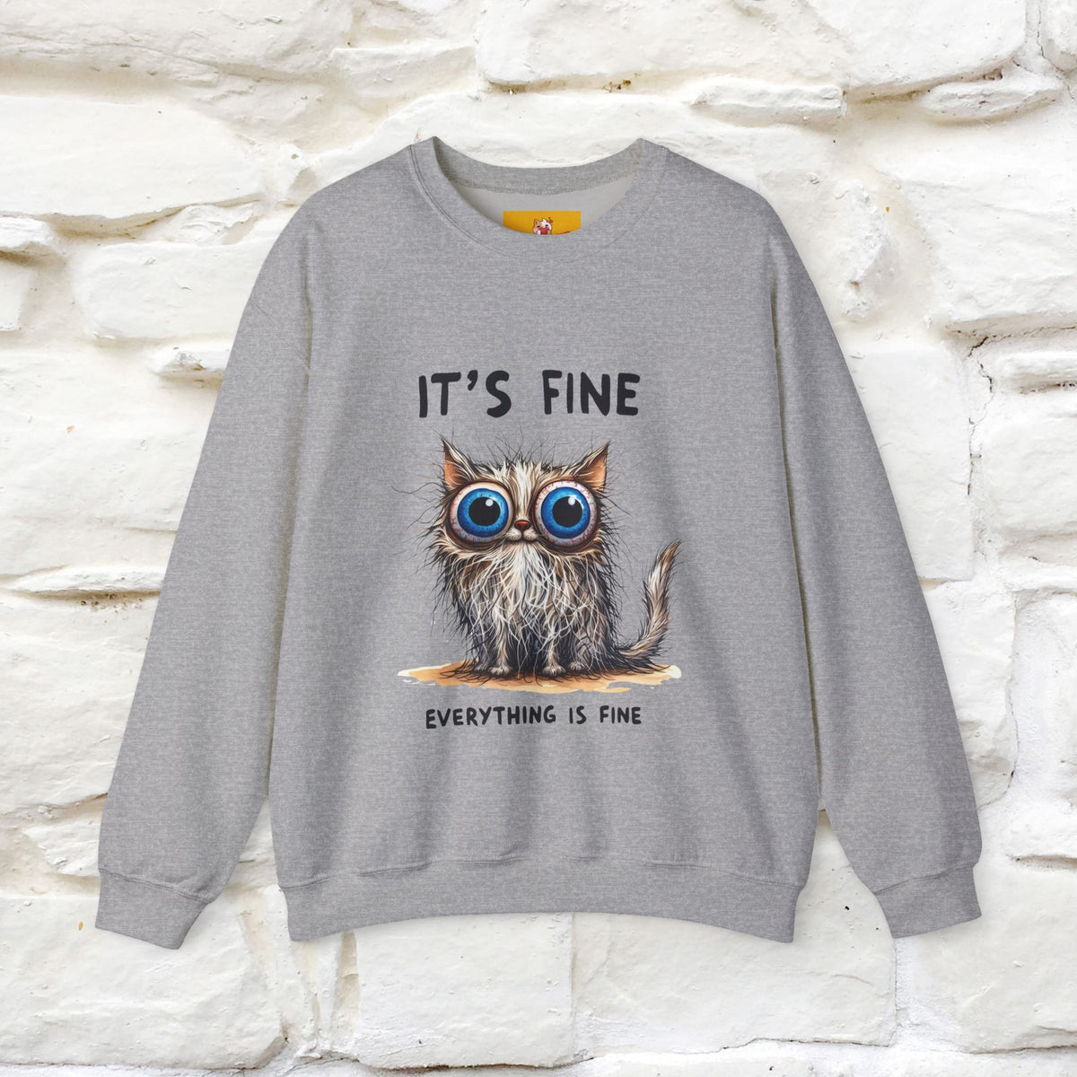 "It's Fine'' |Cat Sweatshirt | Nunu&Miao Studio