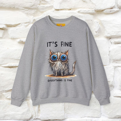 "It's Fine'' |Cat Sweatshirt | Nunu&Miao Studio