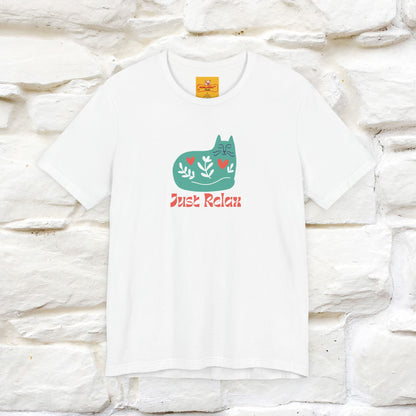 "Just Relax'' Cat T-Shirt Front and Back Design | Nunu&Miao Studio - Nunu&Miao Studio