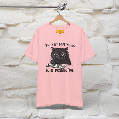 "Currently Pretending To Be Productive" |Cat T-Shirt | Nunu&Miao Studio - Nunu&Miao Studio