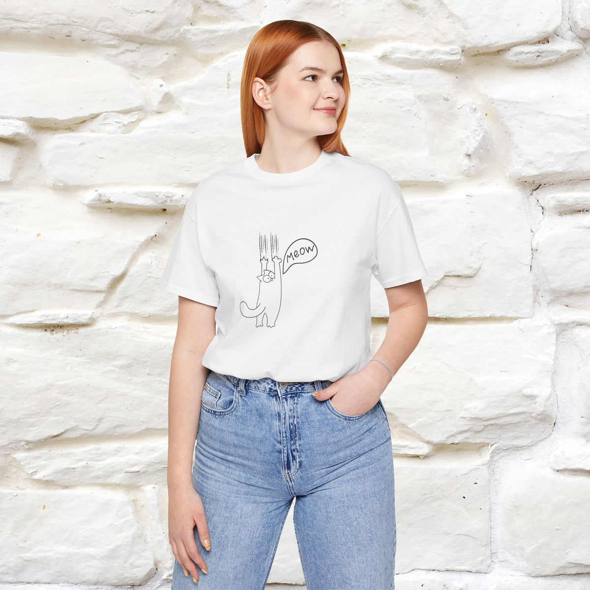 "Meow Meow Meow" Cat T-Shirt | Front & Back Design | Nunu&Miao Studio