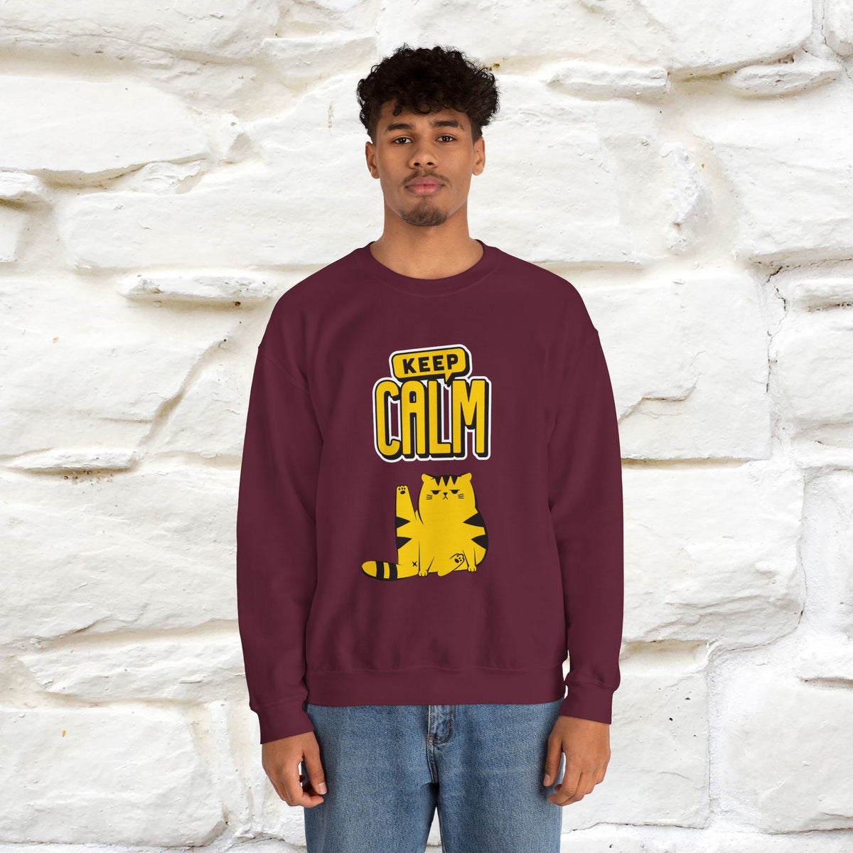 "Keep Calm'' |Cat Sweatshirt | Nunu&Miao Studio
