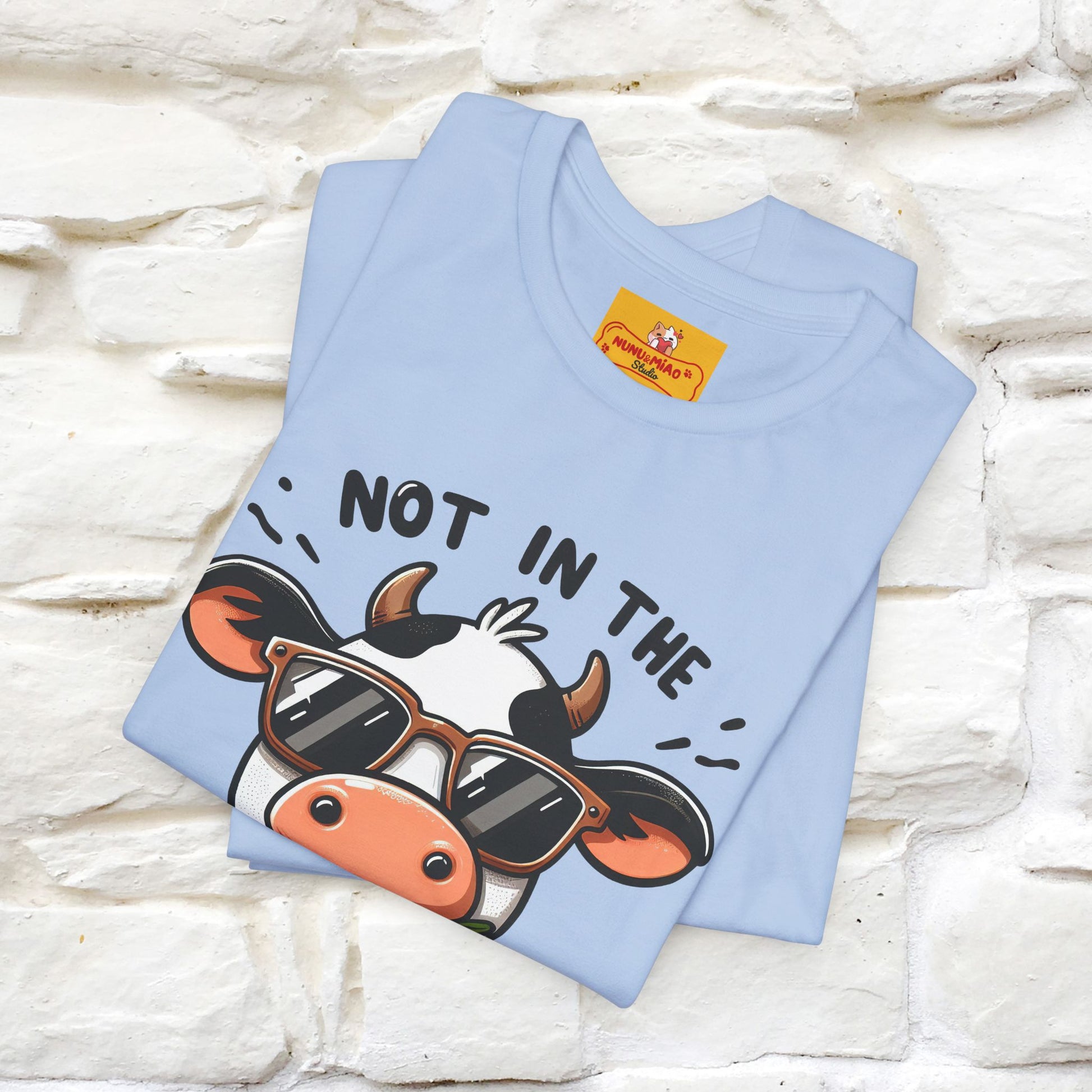 Not In The Moood – Funny Cow Pun T-Shirt | Nunu & Miao Studio - Nunu&Miao Studio