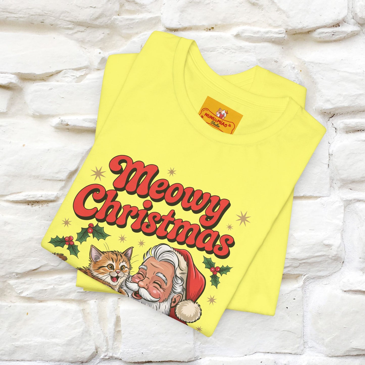 “Meowy Christmas” | Cat T-Shirt | Nunu&Miao Studio