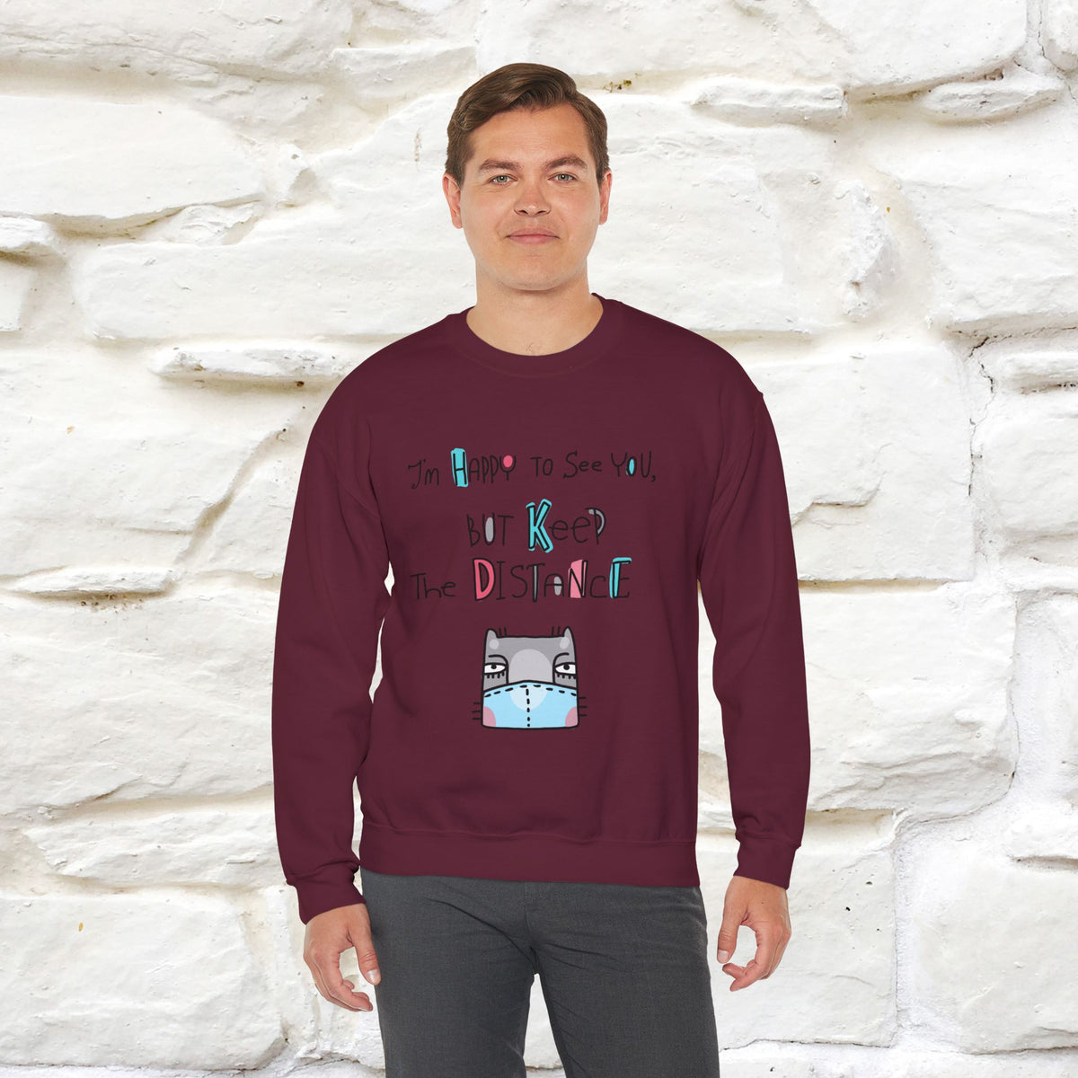 ''I'Am Happy To See You...'' |Cat Sweatshirt | Nunu&Miao Studio