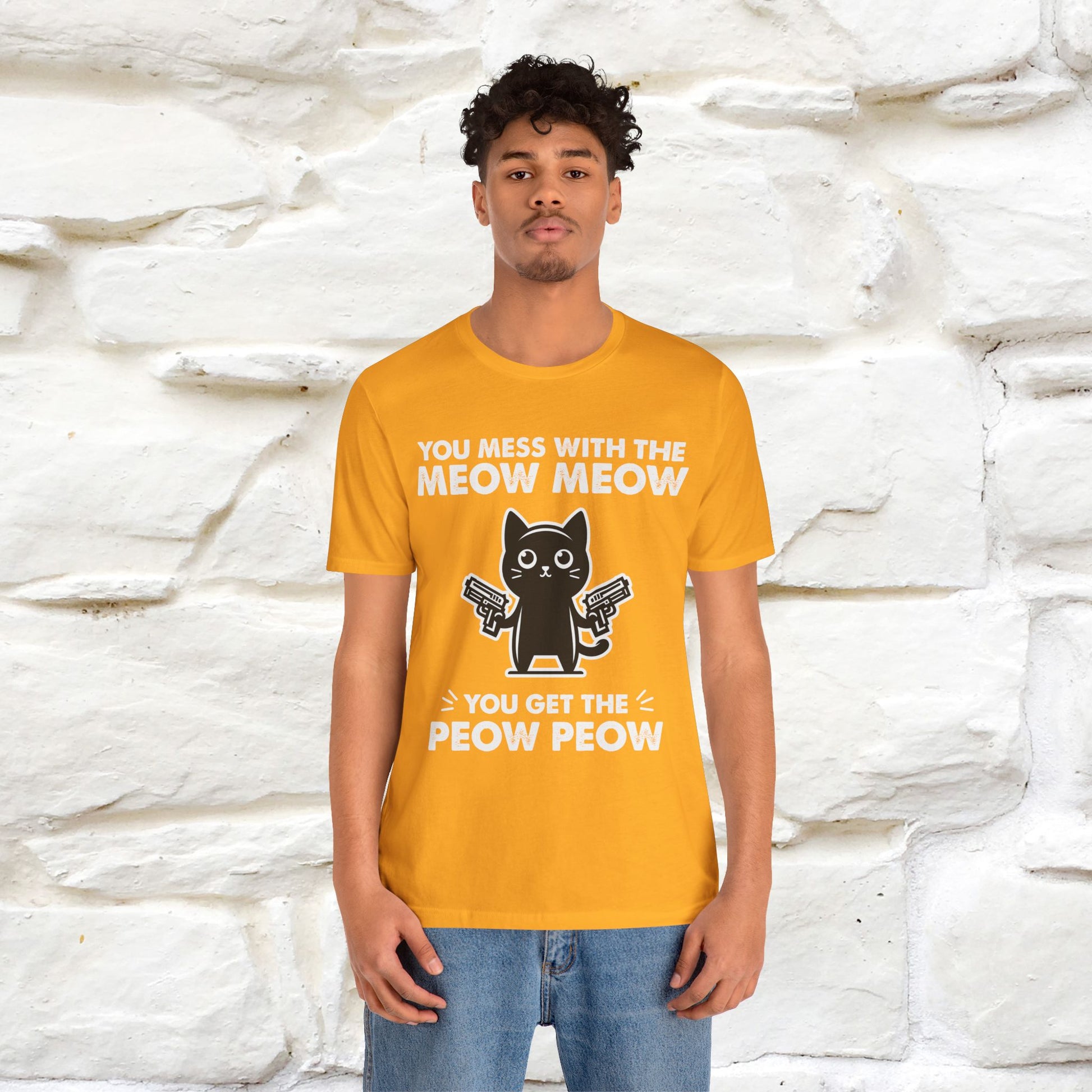 "You Mess With The Meow Meow, You Get The Peow Peow" Cat T-shirt |Nunu&Miao Studio - Nunu&Miao Studio