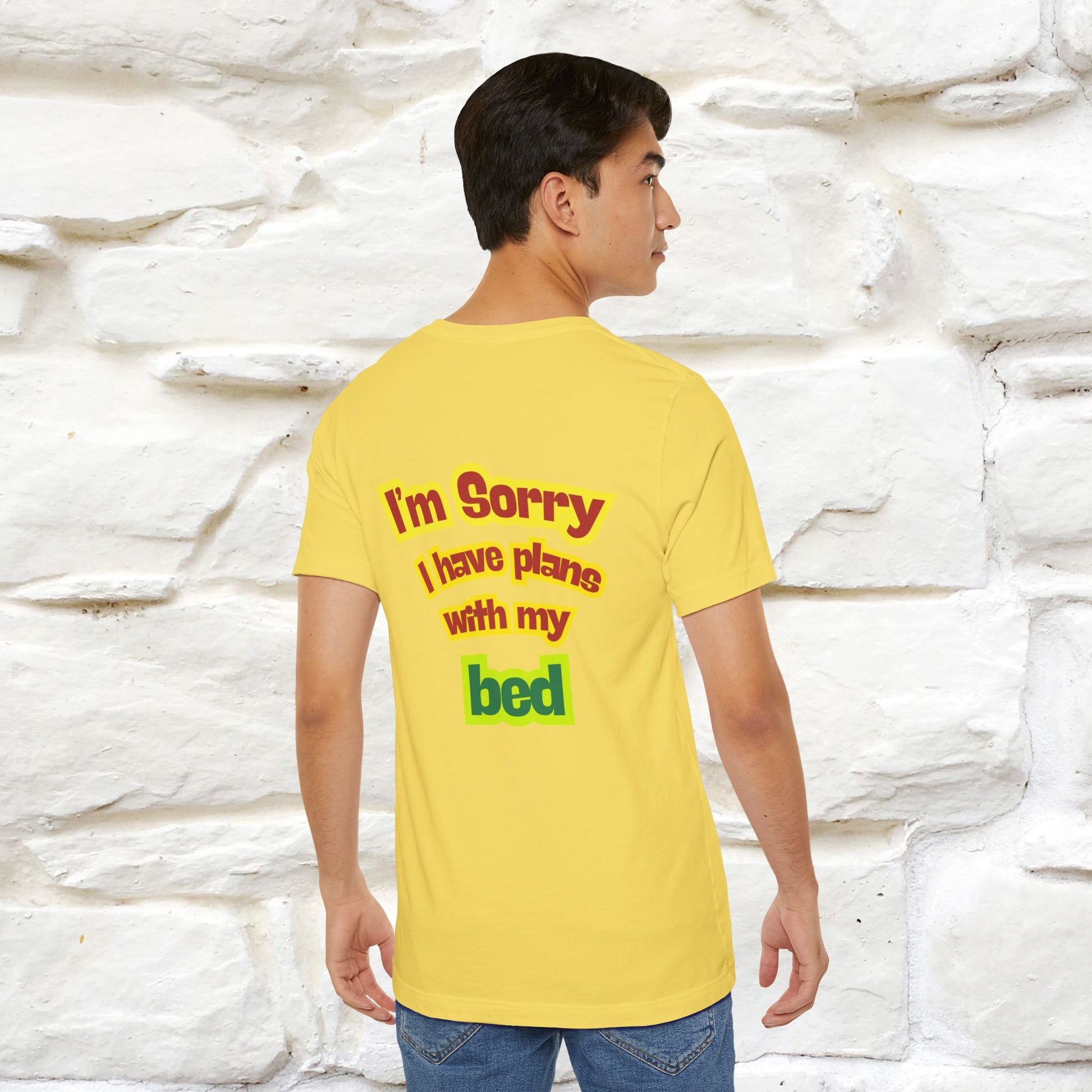 "I Am Sorry I Have Plans With My Bed" |  Cat T-Shirt | Front & Back Design | Nunu&Miao Studio - Nunu&Miao Studio