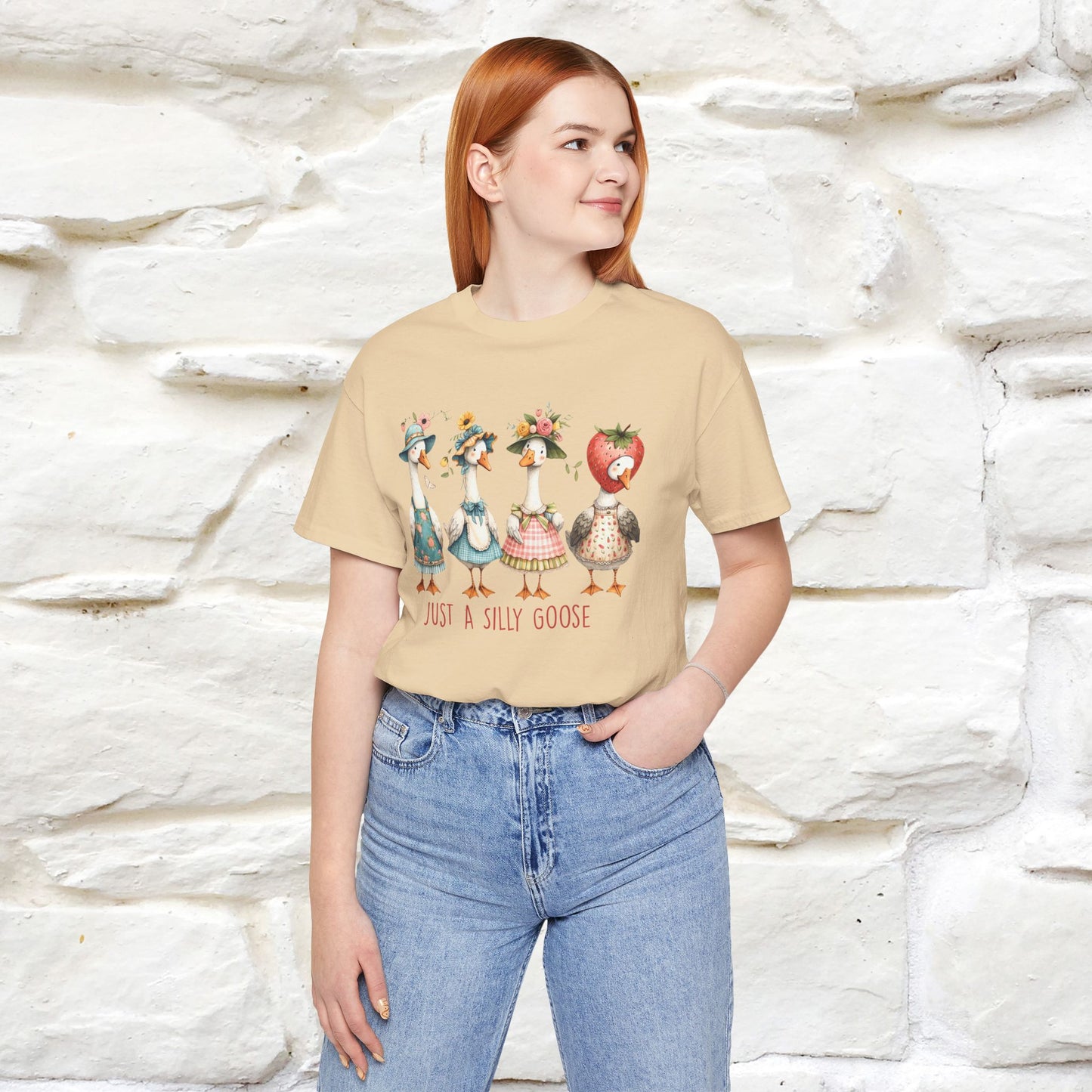 "Just A Silly Goose" Cute T-shirt |Nunu&Miao Studio - Nunu&Miao Studio