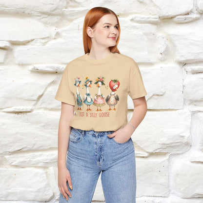 "Just A Silly Goose" Cute T-shirt |Nunu&Miao Studio - Nunu&Miao Studio