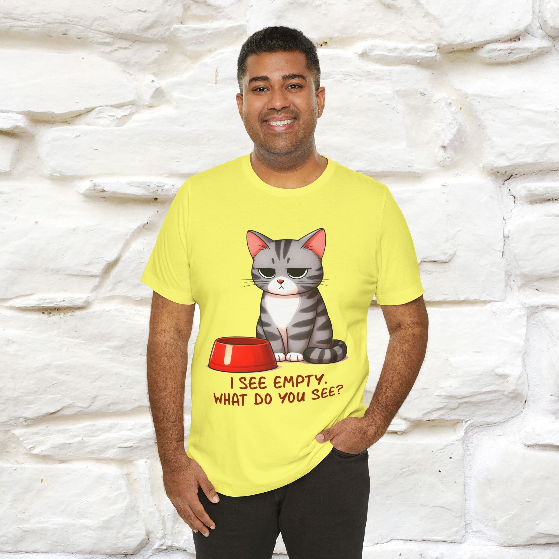 "I See Empty. What Do You See"  | Cat T-Shirt | Nunu&Miao Studio - Nunu&Miao Studio
