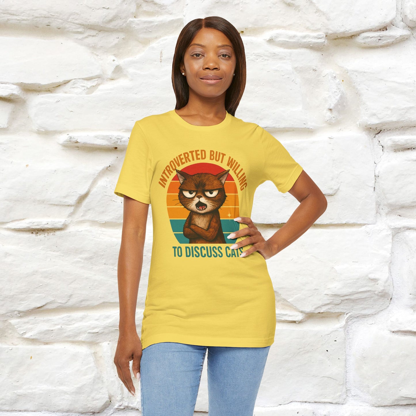 "Introverted But Willing To Discuss Cats" Antisocial Cat T-shirt |Nunu&Miao Studio - Nunu&Miao Studio