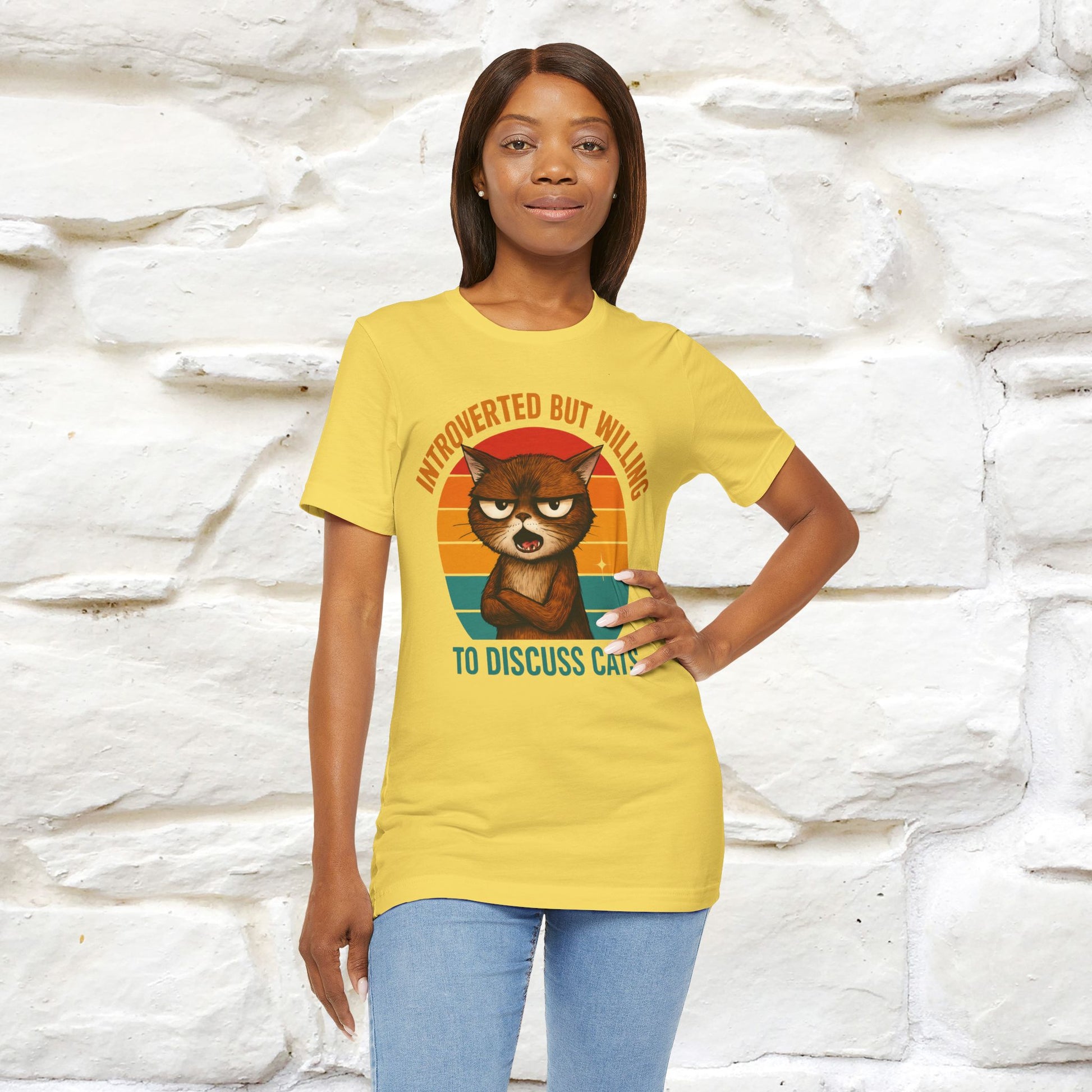 "Introverted But Willing To Discuss Cats" Antisocial Cat T-shirt |Nunu&Miao Studio - Nunu&Miao Studio