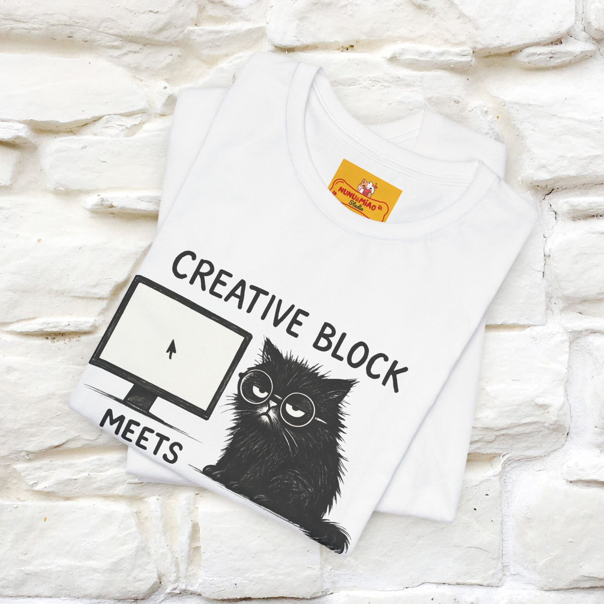 "Creative Block Meets Deadline..." |Cat T-Shirt | Nunu&Miao Studio